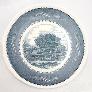 USA Vintage Currier And Ives Serving Chop Platter The Farmers Shed 12 In Round